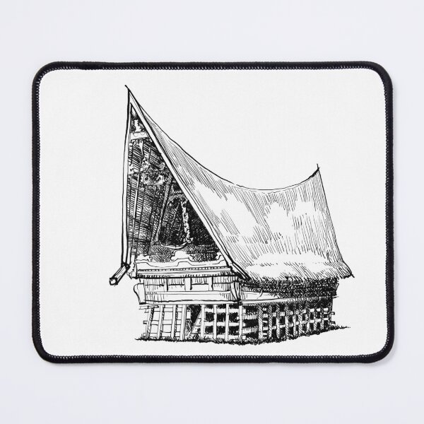 Item preview, Indonesian traditional house sketch called Bolon designed and sold by midsketcher.