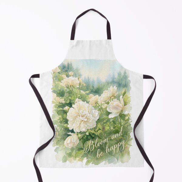 Item preview, White Roses in Bloom: Bloom and Happy designed and sold by Tingmade Studio.
