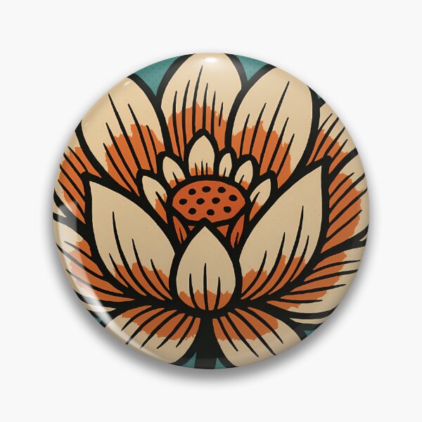 Item preview, Retro Pop Art Poster Illustration of Lotus Flowers | Bold Botanical Floral Print with Serene Water Bloom Composition & Eastern Zen Aesthetic | Vintage Nature Wall Art Decor designed and sold by PaintedPixels01.