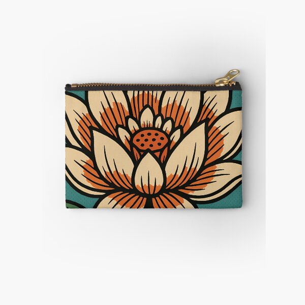 Item preview, Retro Pop Art Poster Illustration of Lotus Flowers | Bold Botanical Floral Print with Serene Water Bloom Composition & Eastern Zen Aesthetic | Vintage Nature Wall Art Decor designed and sold by PaintedPixels01.