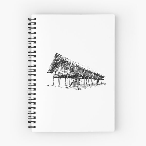 Item preview, Traditional house sketch called Krong Bade designed and sold by midsketcher.