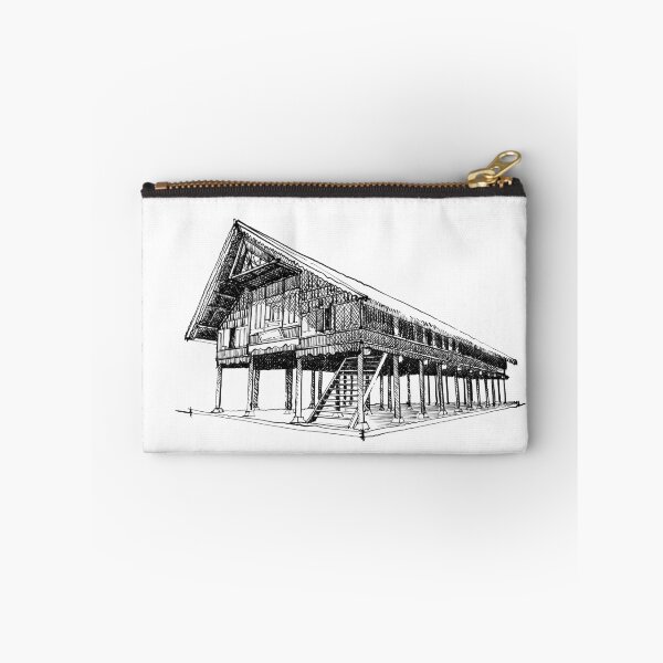 Item preview, Traditional house sketch called Krong Bade designed and sold by midsketcher.