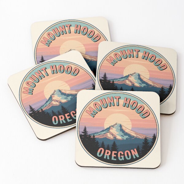 Item preview, Retro Sunset Mount Hood Oregon Sticker designed and sold by Horizon Tales.
