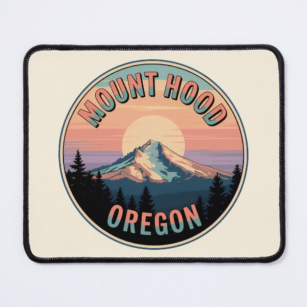 Item preview, Retro Sunset Mount Hood Oregon Sticker designed and sold by Horizon Tales.