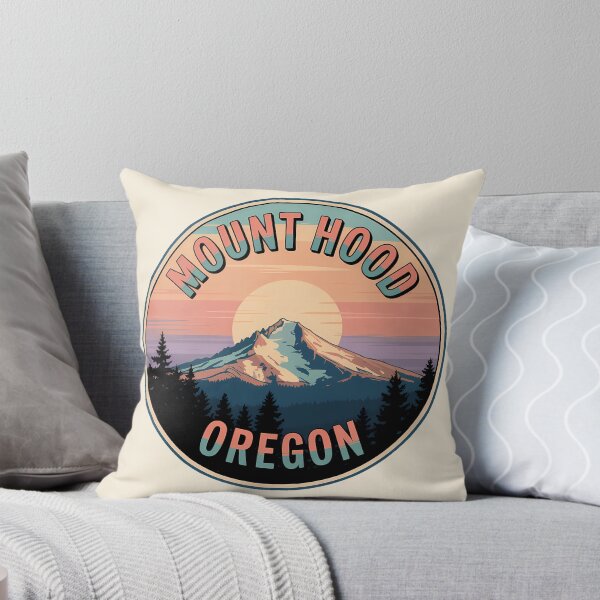 Item preview, Retro Sunset Mount Hood Oregon Sticker designed and sold by Horizon Tales.