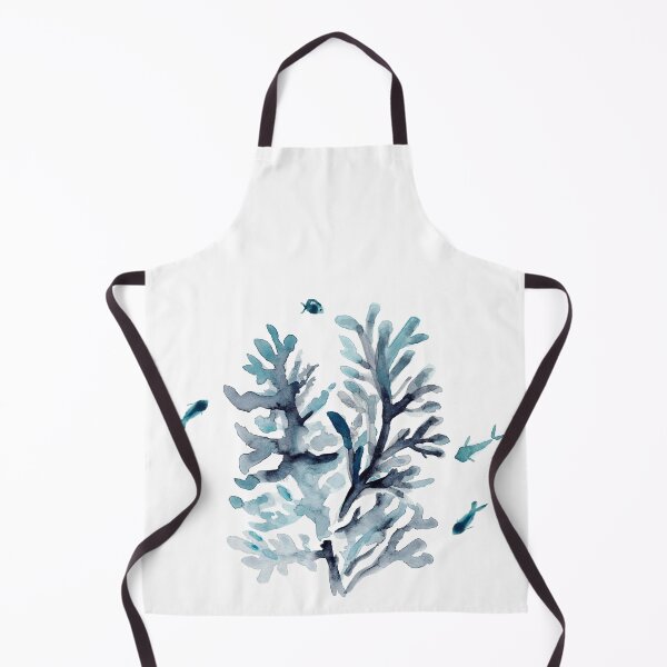 Item preview, calm coral - watercolour painting in blue tones designed and sold by RPrince1.