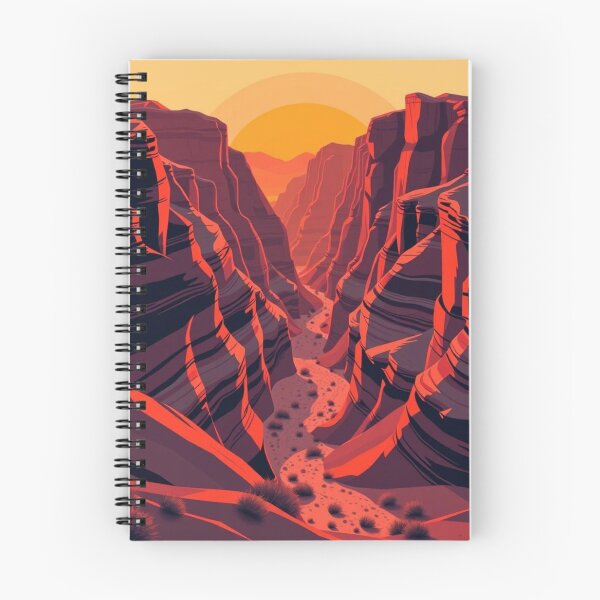 Item preview, Red Canyon Sunset Landscape Illustration designed and sold by EllDAV777.