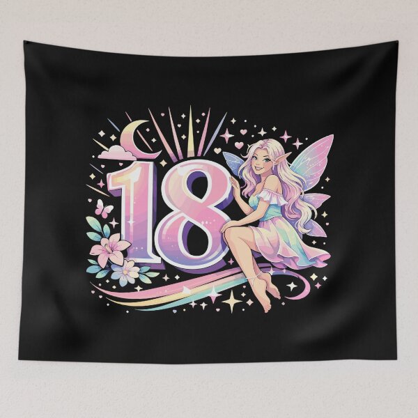Item preview, 18th Birthday Elf – Retro Pastel Gift designed and sold by Pineapple-Tree.