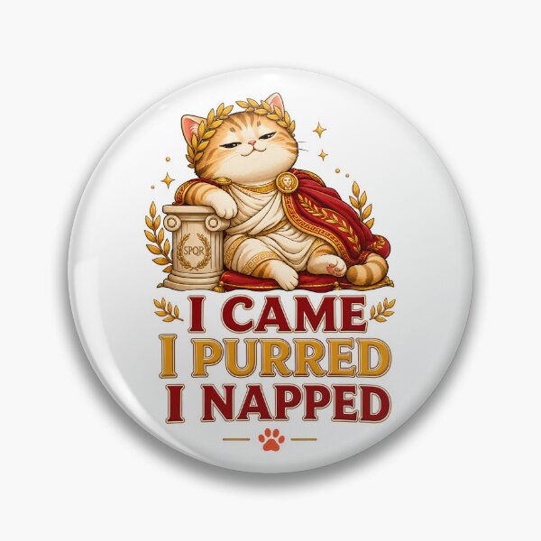 Item preview, I Came I Purred I Napped Funny Cat Sticker designed and sold by MoodCats.