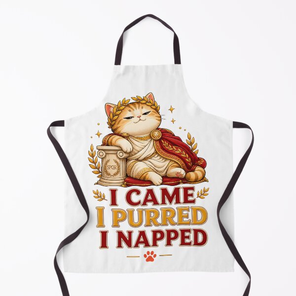 Item preview, I Came I Purred I Napped Funny Cat Sticker designed and sold by MoodCats.