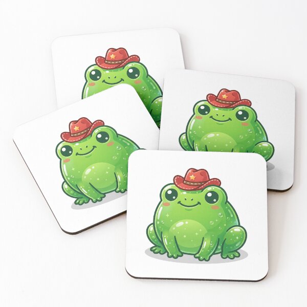 Item preview, Jelly Green Frog Cute Cowboy Illustration designed and sold by ryanguas.