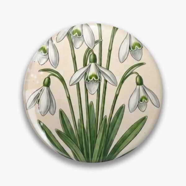 Item preview, Vintage Snowdrop Flower Stamp - Aesthetic Botanical Art designed and sold by Atlasoloji.