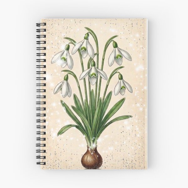 Item preview, Vintage Snowdrop Flower Stamp - Aesthetic Botanical Art designed and sold by Atlasoloji.