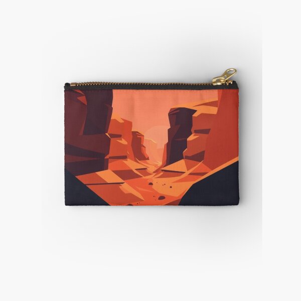 Item preview, Geometric Desert Canyon Sunset - Polygonal Landscape Art Print designed and sold by EllDAV777.