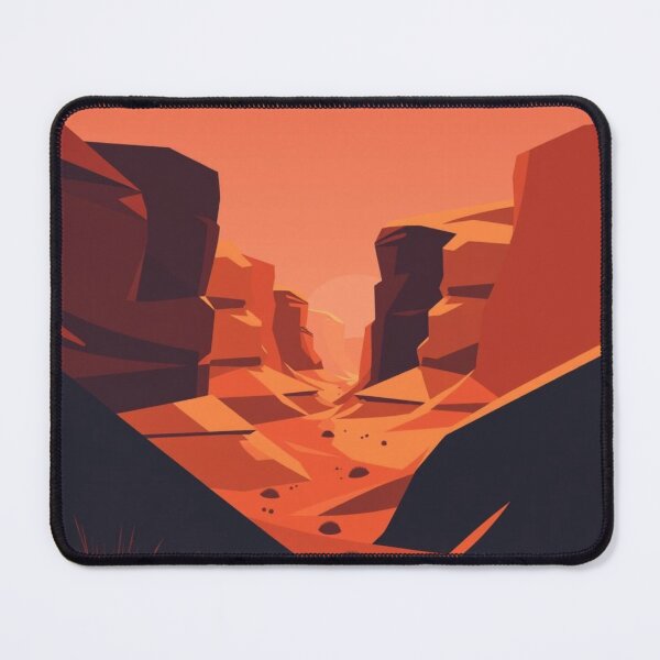 Item preview, Geometric Desert Canyon Sunset - Polygonal Landscape Art Print designed and sold by EllDAV777.
