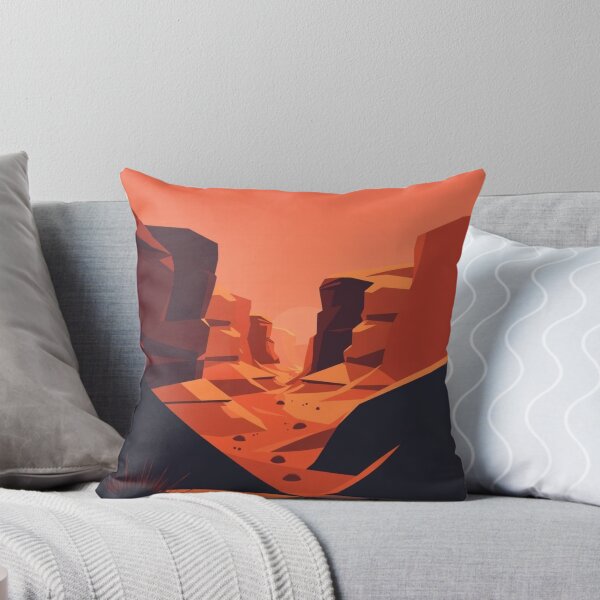 Item preview, Geometric Desert Canyon Sunset - Polygonal Landscape Art Print designed and sold by EllDAV777.