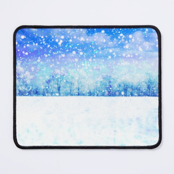 Item preview, Dreamy Winter Watercolor Landscape | Calm Blue Aesthetic Art designed and sold by Kr8Design.