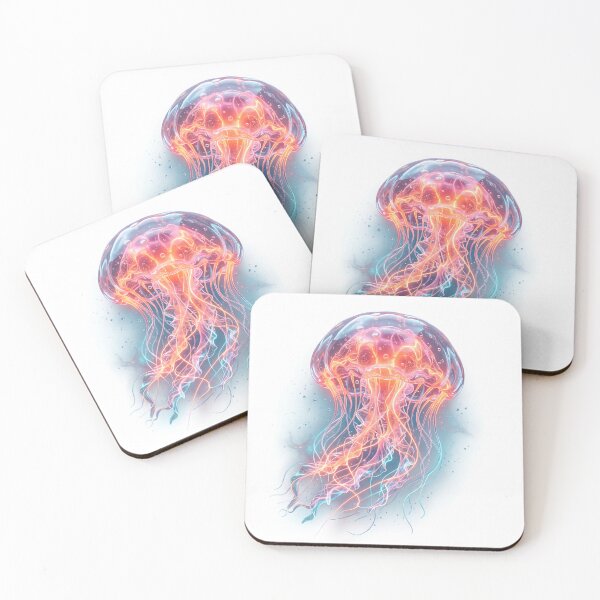 Item preview, Glowing Gummy Jellyfish Underwater Art designed and sold by ryanguas.
