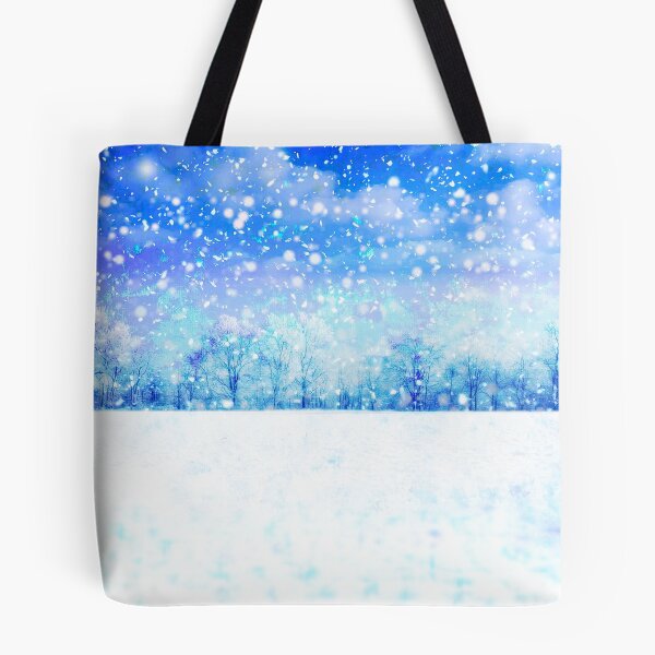 Item preview, Dreamy Winter Watercolor Landscape | Calm Blue Aesthetic Art designed and sold by Kr8Design.