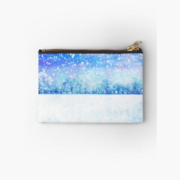 Item preview, Dreamy Winter Watercolor Landscape | Calm Blue Aesthetic Art designed and sold by Kr8Design.