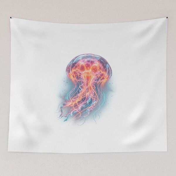 Item preview, Glowing Gummy Jellyfish Underwater Art designed and sold by ryanguas.