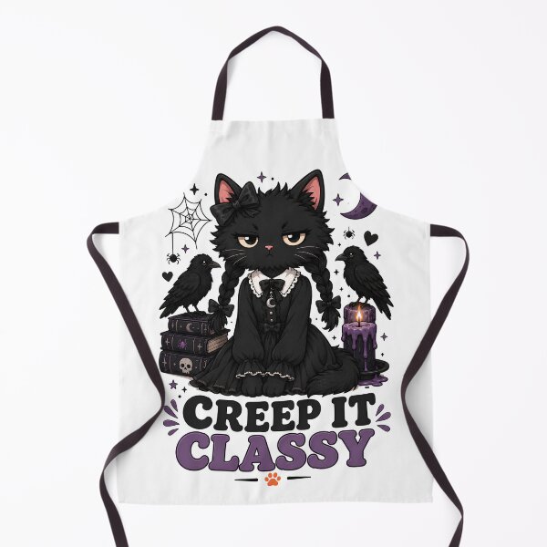 Item preview, Creep it Classy Gothic Black Cat Sticker designed and sold by MoodCats.