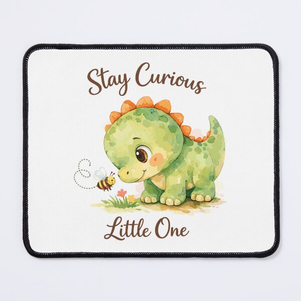 Item preview, Stay Curious Little One – Watercolor Dino & Bee designed and sold by Pineapple-Tree.