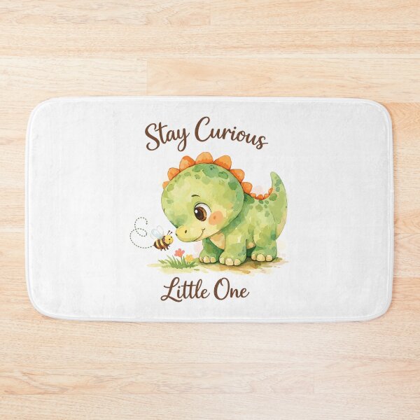 Item preview, Stay Curious Little One – Watercolor Dino & Bee designed and sold by Pineapple-Tree.