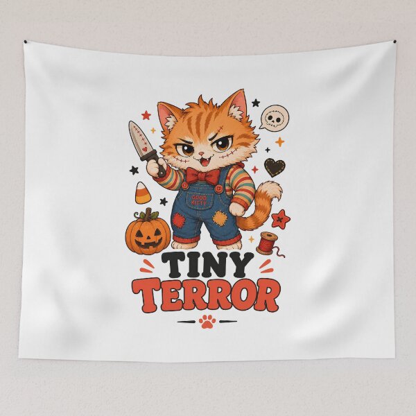 Item preview, Tiny Terror Halloween Cat Sticker designed and sold by MoodCats.