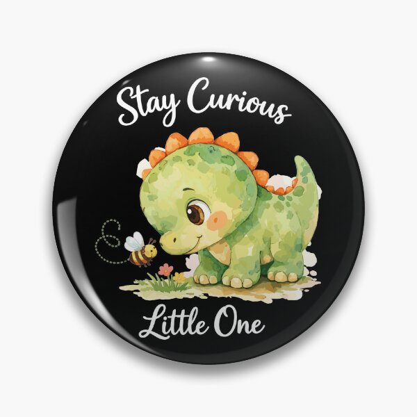 Item preview, Stay Curious Little One – Watercolor Dino & Bee designed and sold by Pineapple-Tree.