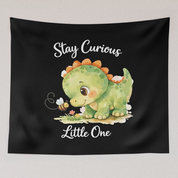 Item preview, Stay Curious Little One – Watercolor Dino & Bee designed and sold by Pineapple-Tree.