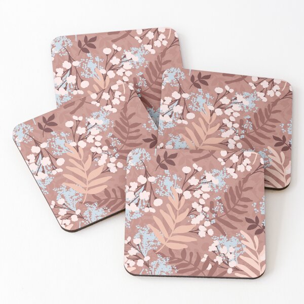 Item preview, Flowers and leaves pattern brown  designed and sold by Heaven1111.