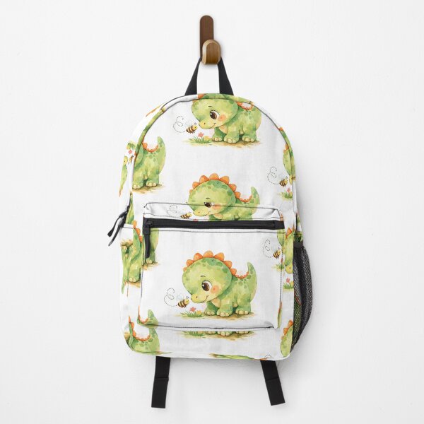 Item preview, Watercolor dinosaur watching a small bee designed and sold by Pineapple-Tree.