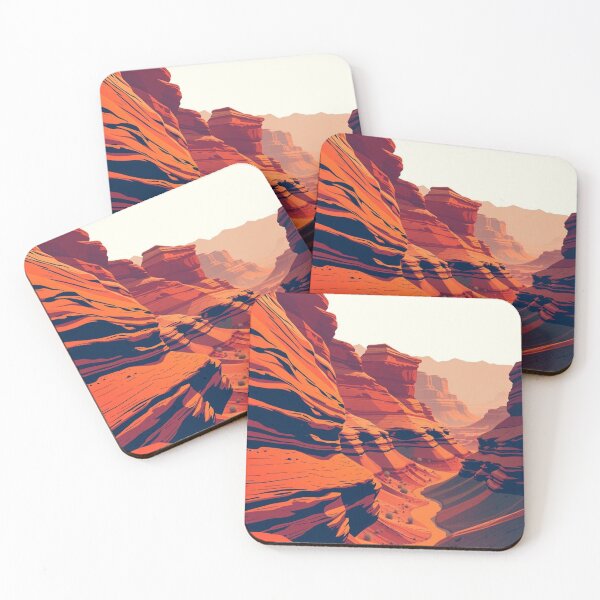 Item preview, Red Canyon Landscape Digital Illustration designed and sold by EllDAV777.