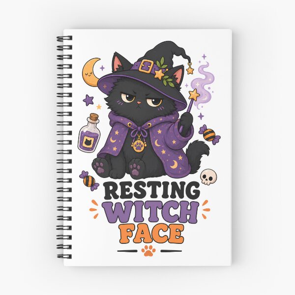 Item preview, Resting Witch Face Witchy Cat Sticker designed and sold by MoodCats.