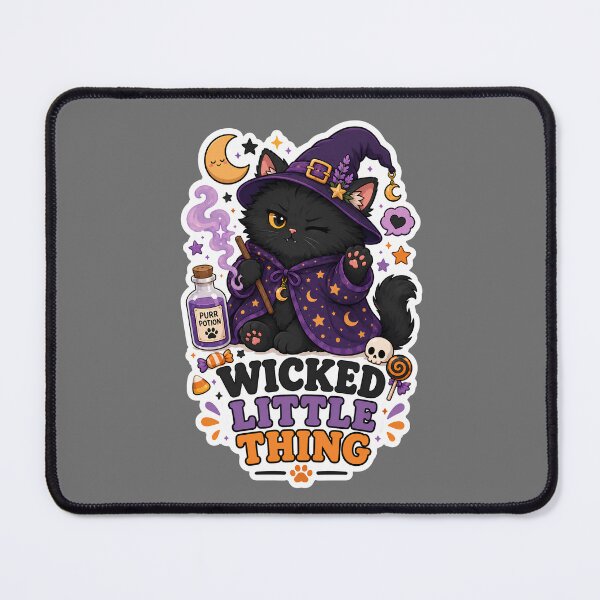 Item preview, Wicked Little Thing Witchy Black Cat Sticker designed and sold by MoodCats.
