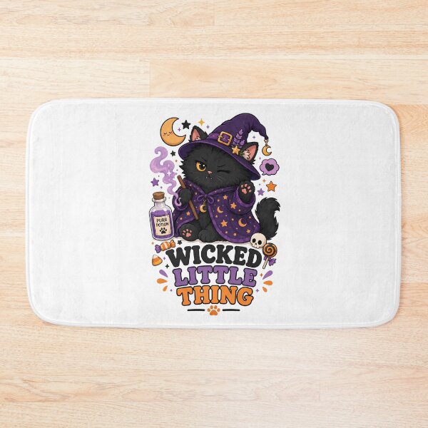 Item preview, Wicked Little Thing Witchy Black Cat Sticker designed and sold by MoodCats.