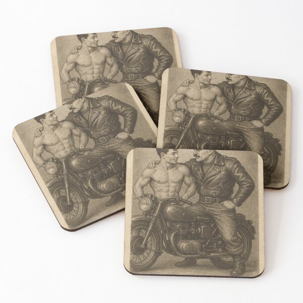 Item preview, Vintage Gay Leather Daddy Bikers Time To Ride Tom of Finland Tribute Berlin Pride Graphic Design. designed and sold by ItsAKinkThing.