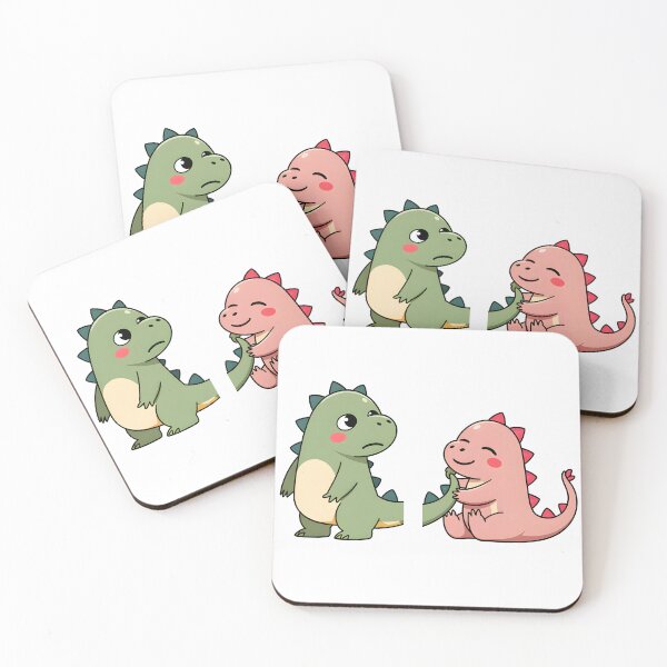 Item preview, Cute Dinosaur Couple Love Kawaii Art designed and sold by teeperfect.