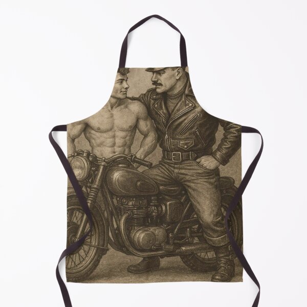 Item preview, Vintage Gay Leather Daddy Bikers Time To Ride Tom of Finland Tribute Berlin Pride Graphic Design. designed and sold by ItsAKinkThing.