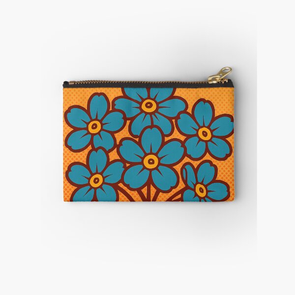Item preview, Retro Pop Art Poster Illustration of Forget-Me-Not Flowers | Delicate Blue Botanical Floral Print with Soft Meadow Blooms & Romantic Memory Garden Aesthetic | Vintage Nature Wall Art Decor designed and sold by PaintedPixels01.