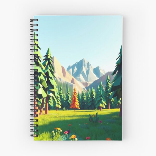 Item preview, Paisaje de montaña forestal geométrico de baja poligonalidad designed and sold by EllDAV777.