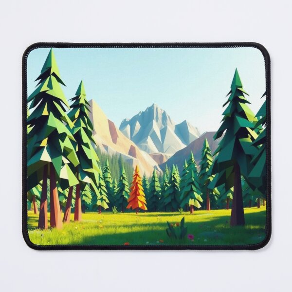 Item preview, Low Poly Geometric Forest Mountain Landscape designed and sold by EllDAV777.