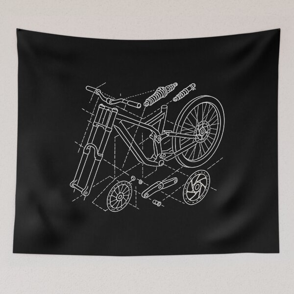 Item preview, MTB Downhill Geometry Exploded View designed and sold by Pineapple-Tree.