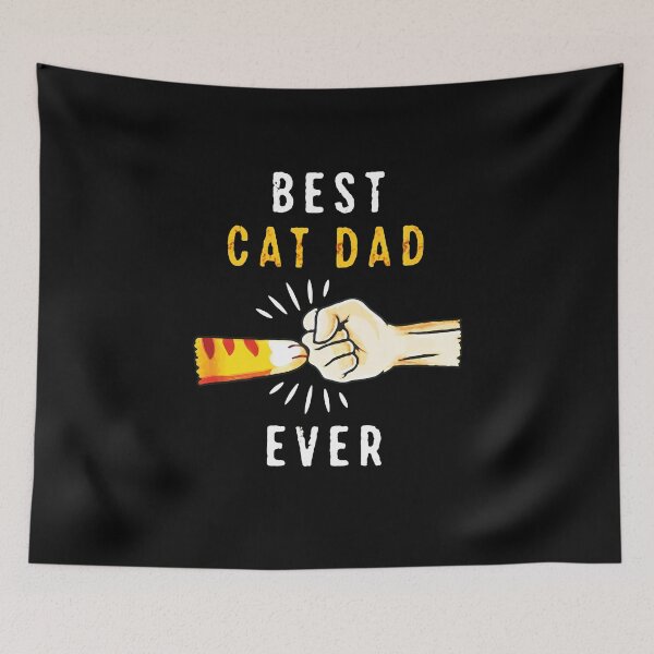 Item preview, BEST CAT DAD EVER Fist Bump Cat Paw T-Shirt designed and sold by StranHabesre51.