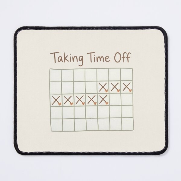 Item preview, Taking Time Off Calendar designed and sold by VibeShift Studio.