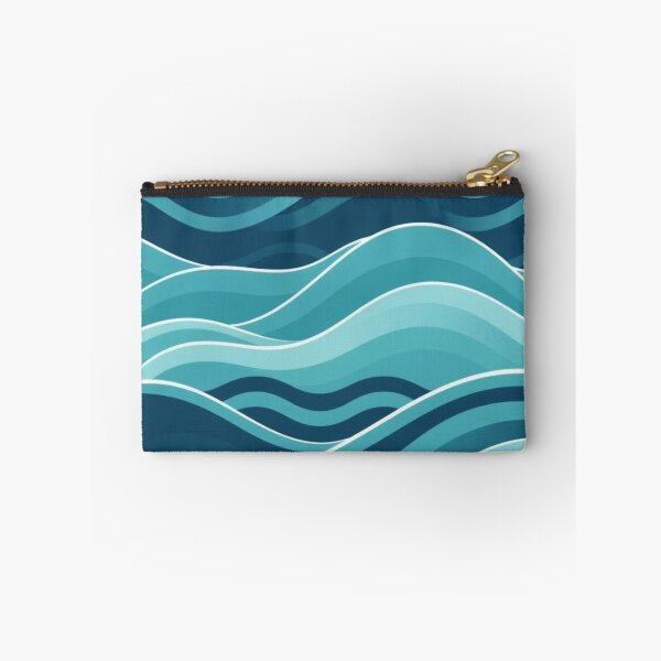 Item preview, Seamless Blue Teal Wave Pattern Abstract Ocean Art designed and sold by EllDAV777.
