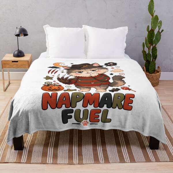 Item preview, Napmare Fuel Sleepy Halloween Cat Sticker designed and sold by MoodCats.