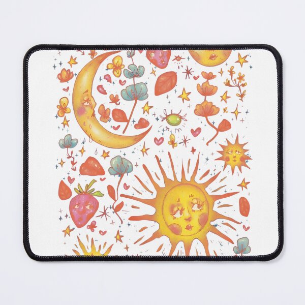 Item preview, Whimsical Celestial Sun Moon Strawberry Art designed and sold by Noheqa.