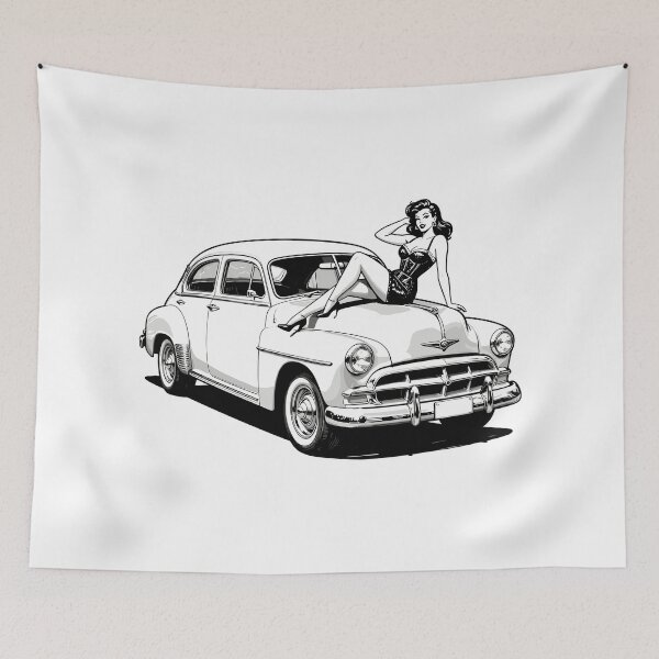 Item preview, Rockabilly Hot Rod Pin-Up Car Vintage Shirt designed and sold by Pineapple-Tree.